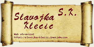 Slavojka Klecić vizit kartica